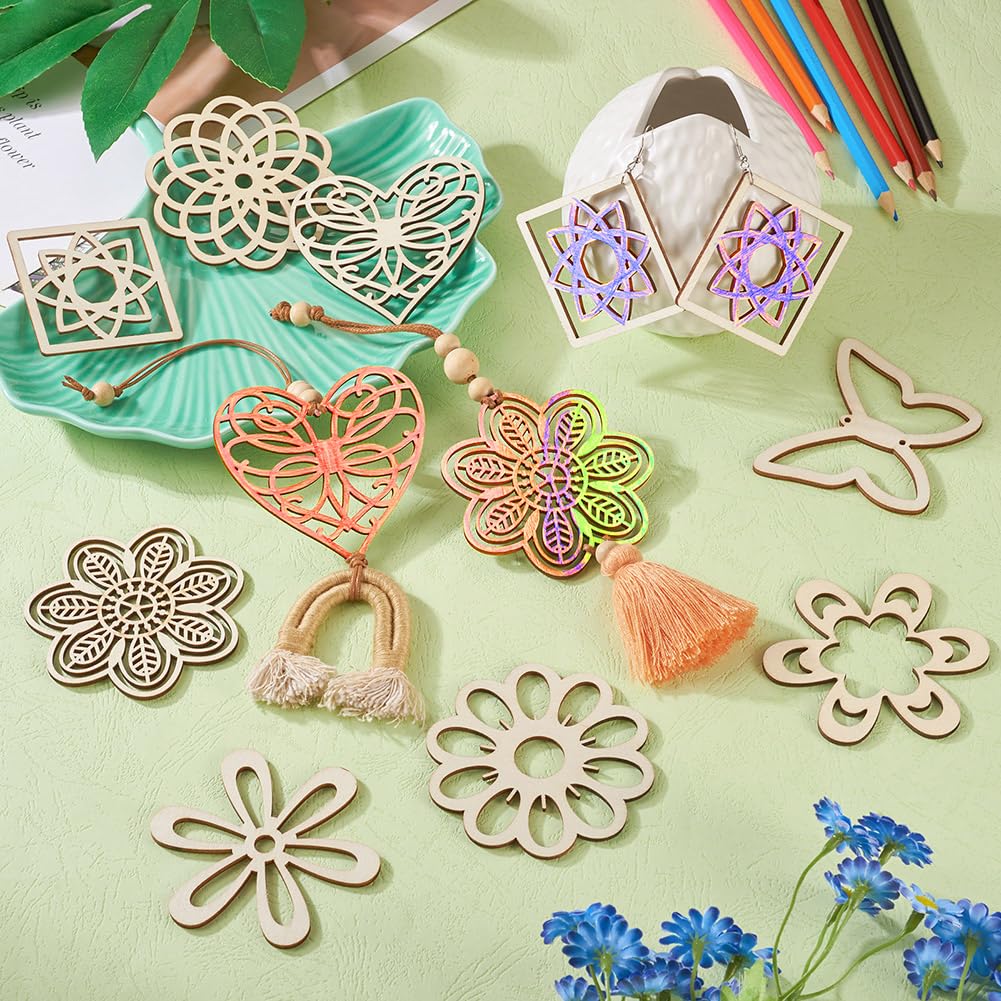 Laser Cut Out Unfinished Wood Craft Shape and Craft Kit Supply