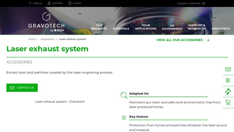 Laser exhaust system