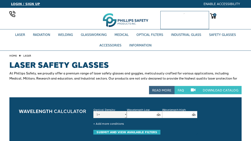 Laser Safety Glasses & Goggles