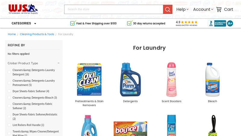 Laundry Detergent, Bleach, And Fabric Softeners