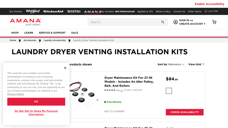 Laundry Dryer Venting Installation Kits