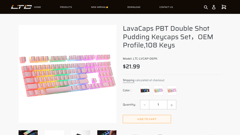 LavaCaps PBT Double Shot Pudding Keycaps Set