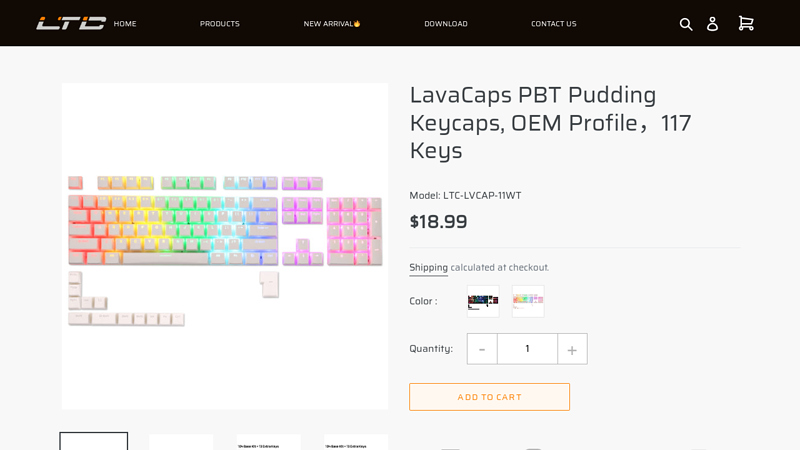 LavaCaps PBT Pudding Keycaps, OEM Profile，117 Keys
