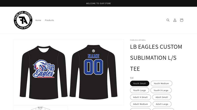 LB EAGLES CUSTOM SUBLIMATION L/S TEE custom t-shirts