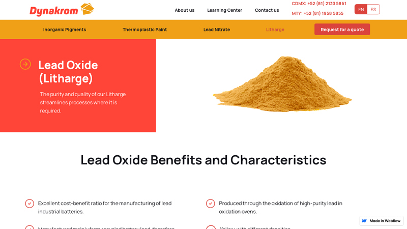 Lead Oxide (Litharge)