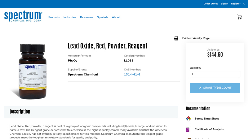 Lead-Oxide-Red-Powder-Reagent