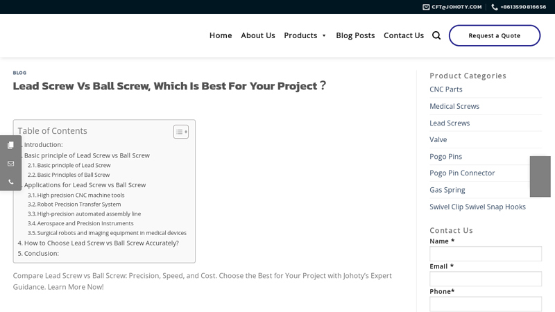 Lead Screw vs Ball Screw, Which is Best for Your Project?