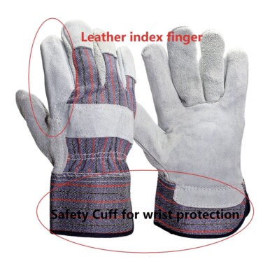 Leather palm gloves built for rugged, heavy