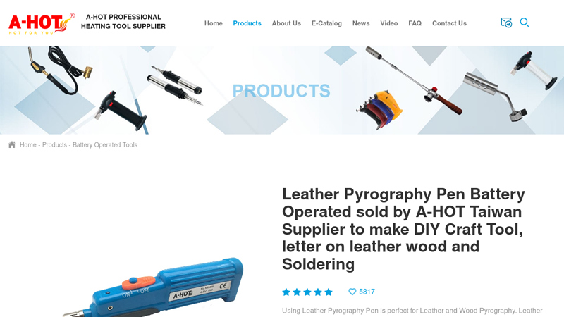 Leather Pyrography Pen Battery Operated sold by A