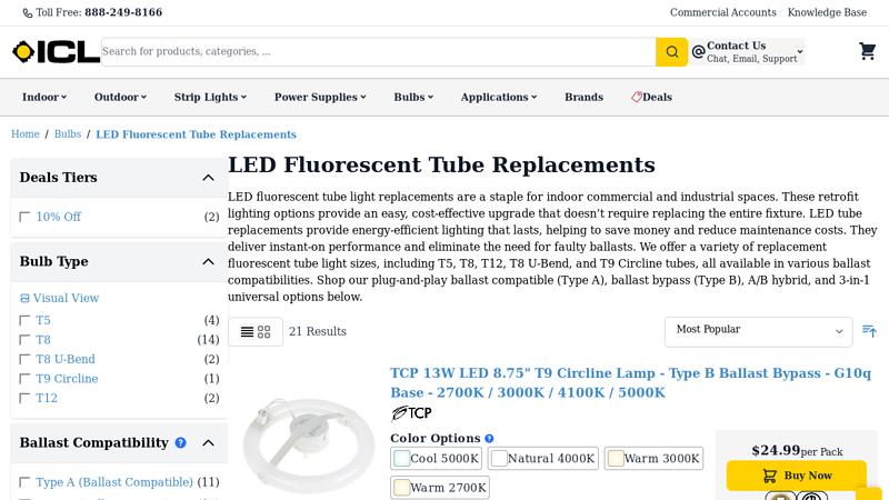 LED Fluorescent Tube Replacements