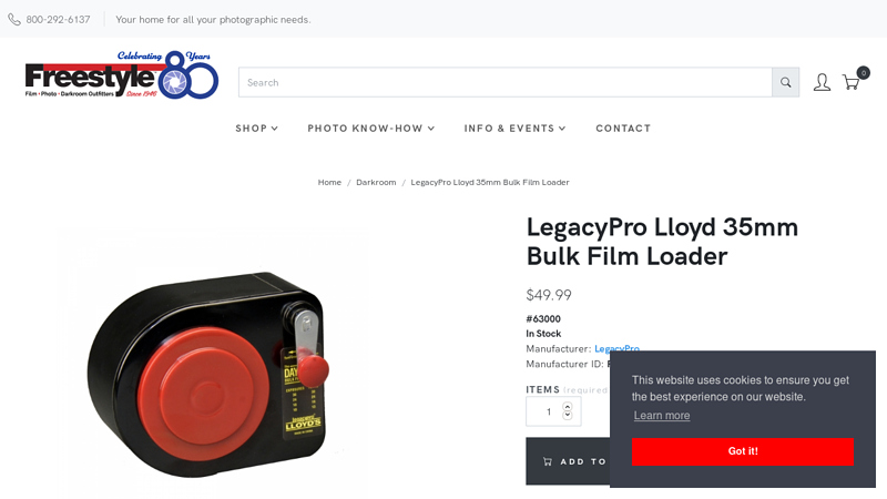 LegacyPro Lloyd 35mm Bulk Film Loader