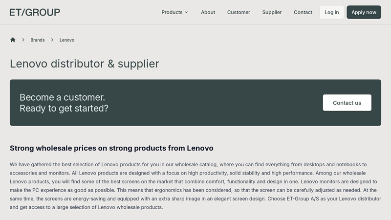 Lenovo wholesale distributor