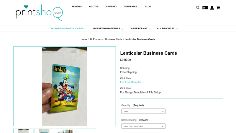 Lenticular Business Card Printing