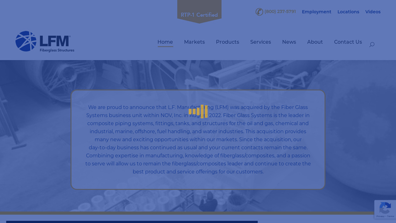 LF Manufacturing – Manufacturer of fiberglass