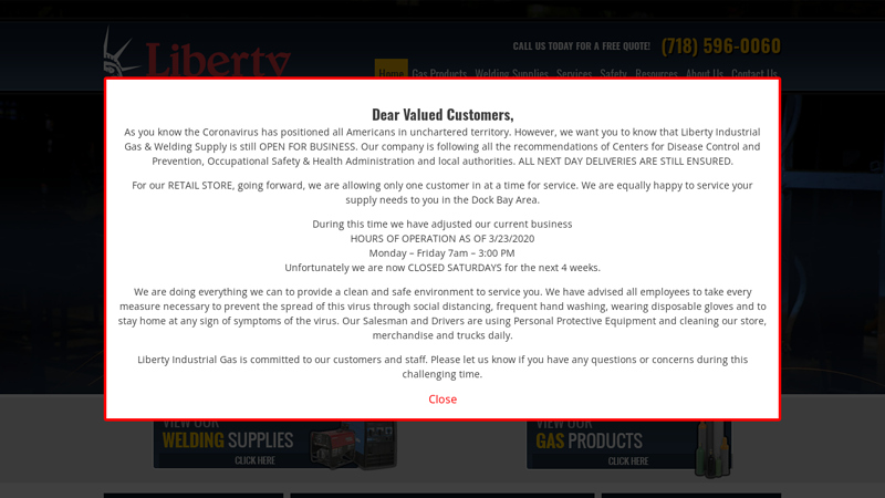 Liberty Industrial Gases and Welding Supply, Inc.