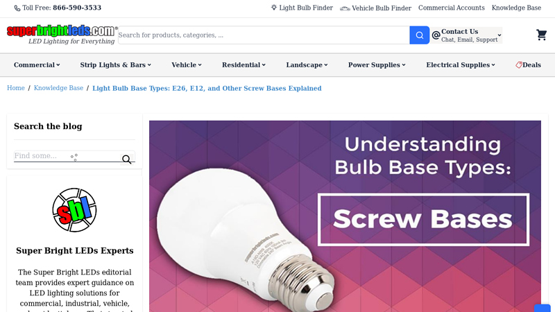Light Bulb Base Types