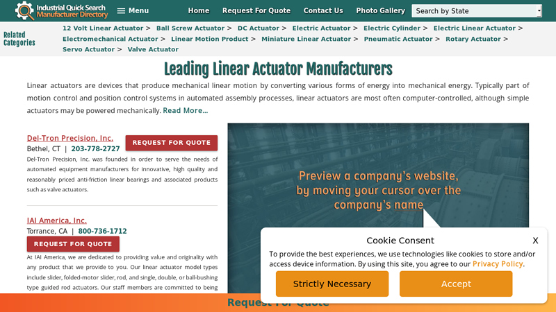 Linear Actuator Manufacturers