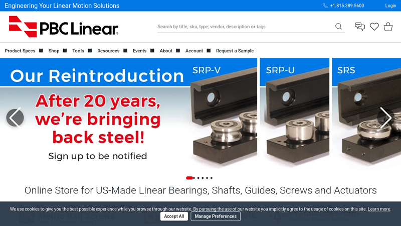 Linear Bearings, Shafts, Guides