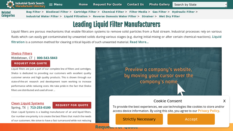 Liquid Filter Manufacturers