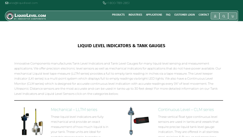 Liquid Level Indicators & Tank Gauges