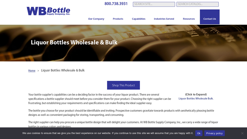 Liquor Bottles Wholesale & Bulk