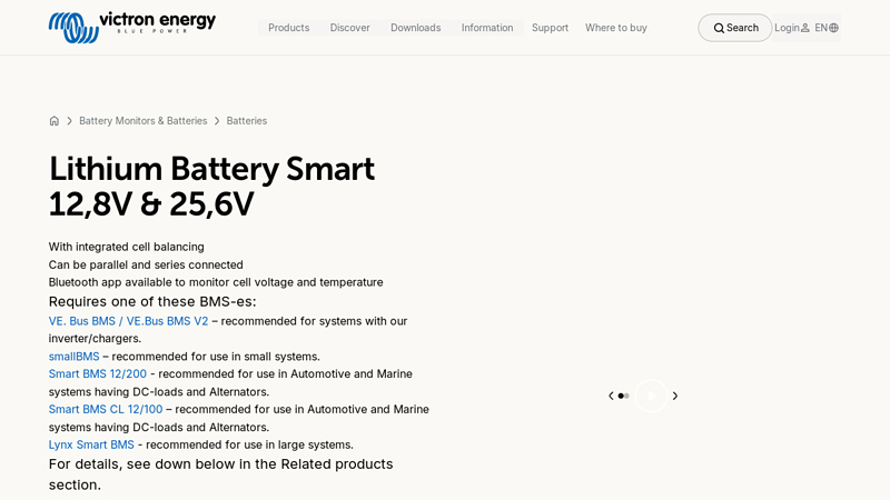 Lithium Battery Smart 12,8V & 25,6V