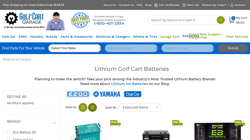 Lithium Golf Cart Batteries