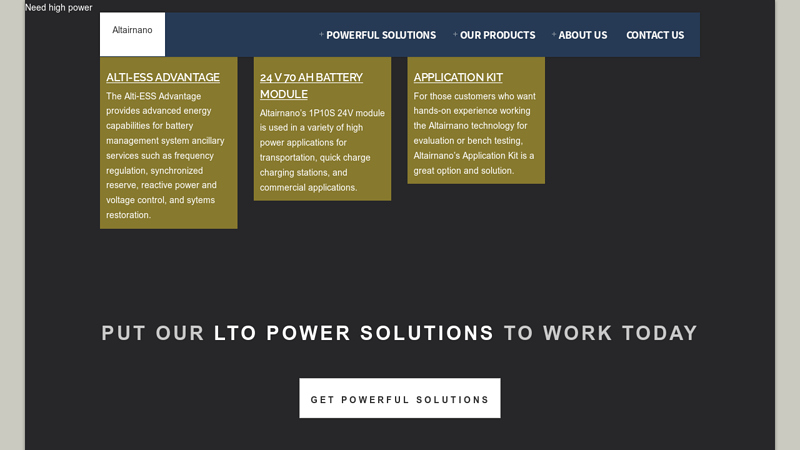 Lithium Titanate Battery Management SystemAltairnano