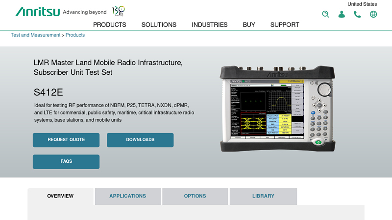 LMR Master Land Mobile Radio Modulation Analyzer S412E