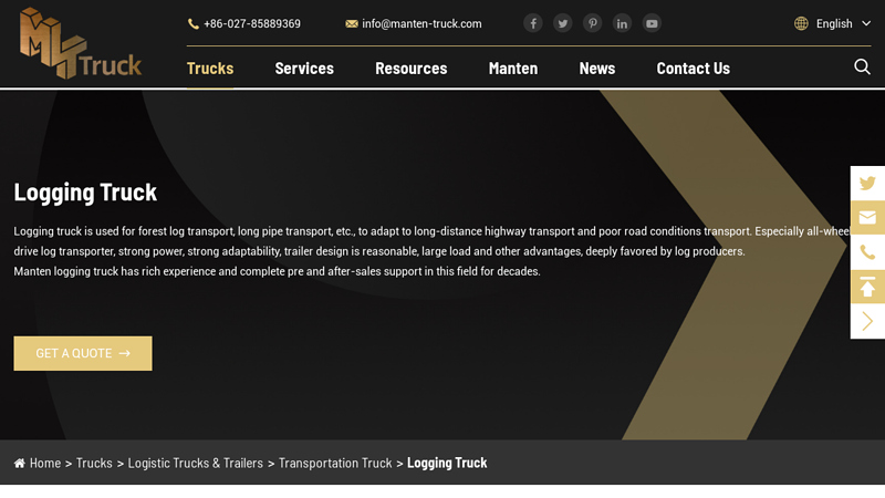 Logging Trucks For Sale, Log Loader Trucks Supplier & Manufacturer