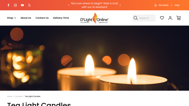 Long Lasting Tea Light Candles & Bulk Tealights Online