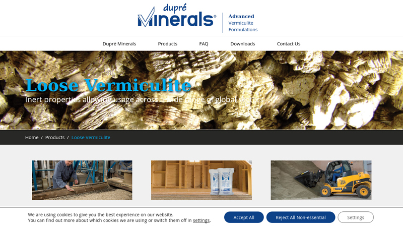 Loose Vermiculite • Products • Dupré Minerals