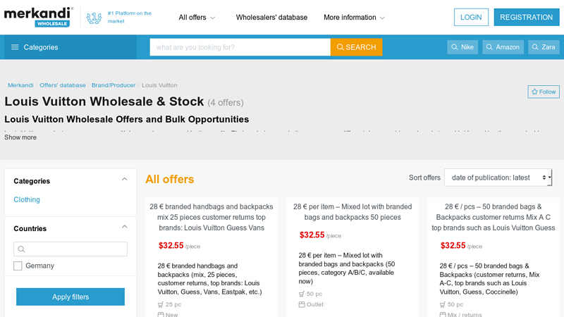 Louis Vuitton Wholesale Distributors & Suppliers