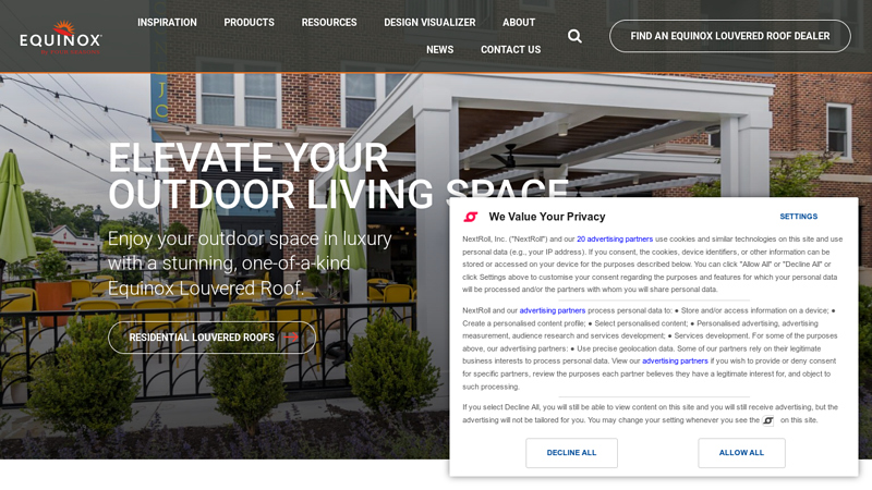 Louvered Roof Systems - Motorized Pergola