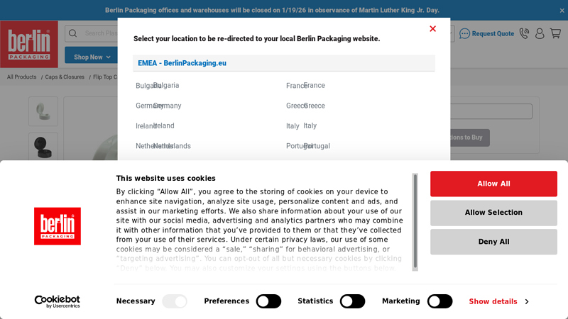 Low Profile Flip Top Caps