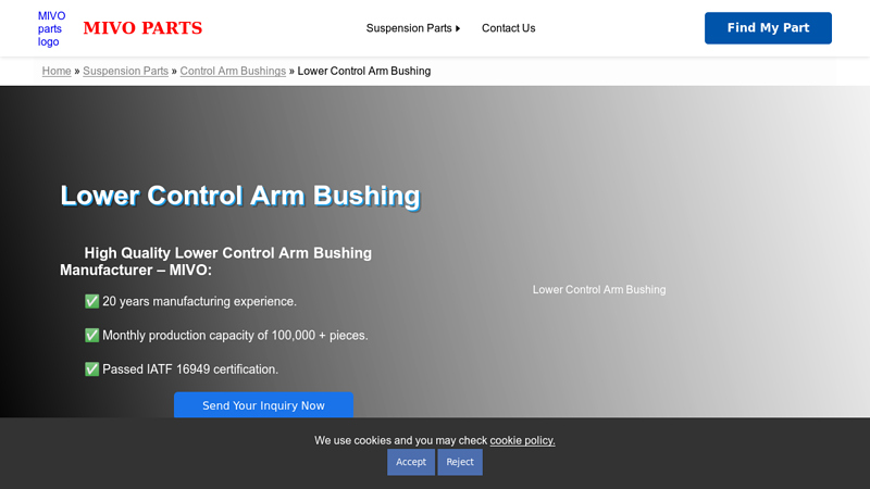 Lower Control Arm Bushing Manufacturer MIVO ultimate guide