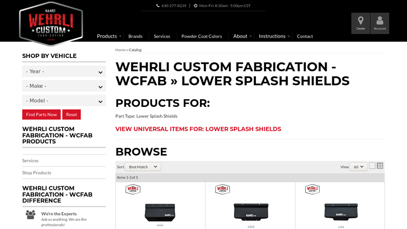 Lower Splash Shields