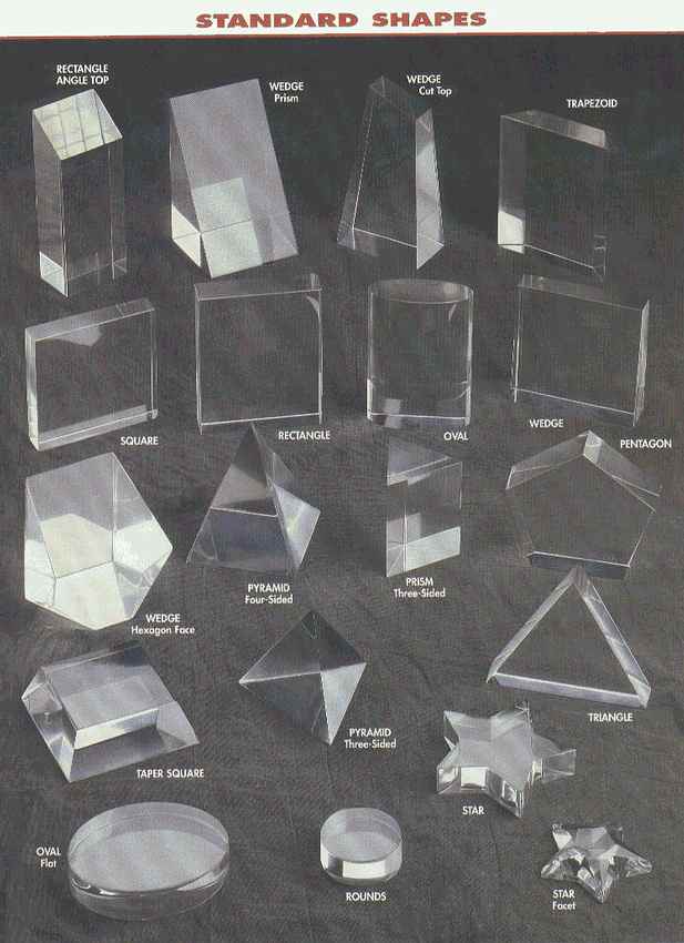 Lucite Standard Shapes 1 Financial & Lucite Corporate Gifts
