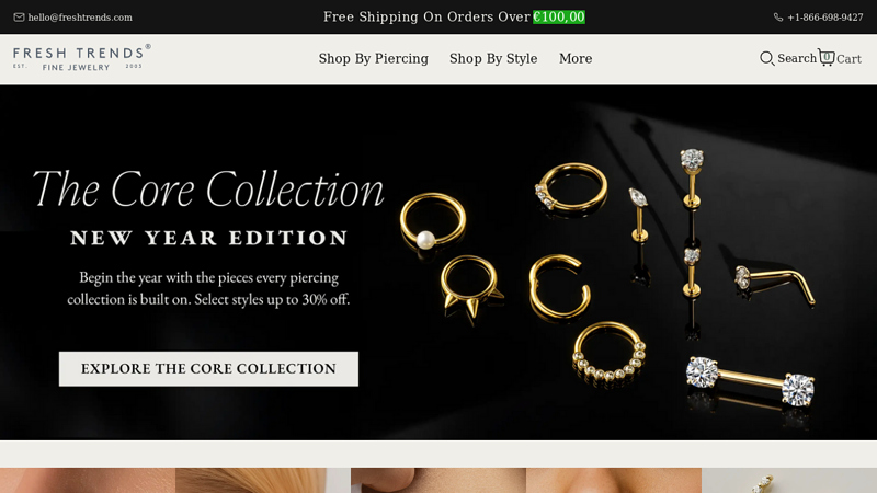 Luxury Gold Piercing Jewelry – Handmade & Nickel-Free