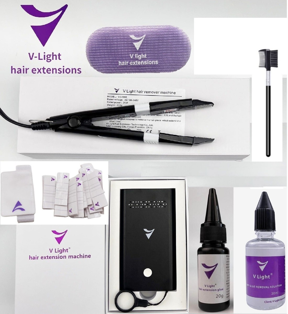 Luxury Professional Hair Extensions & V-Light System