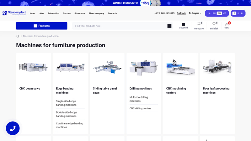 Machines for furniture production