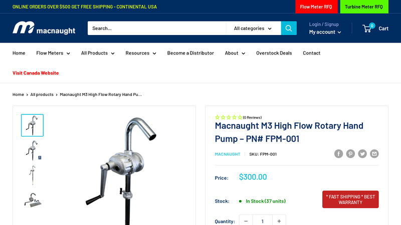 Macnaught M3 High Flow Rotary Hand Pump – PN# FPM