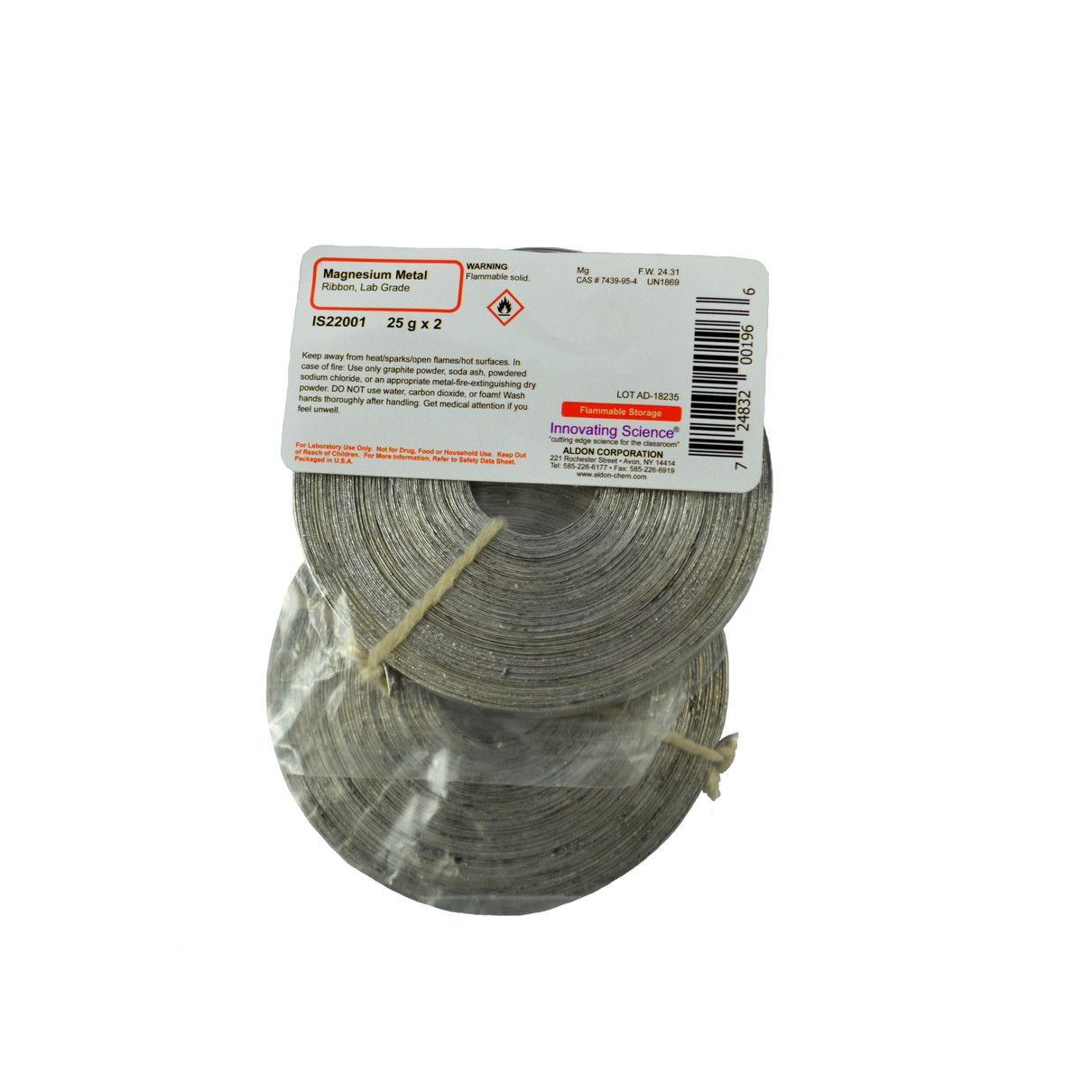 Magnesium Metal Ribbon L/G 25G