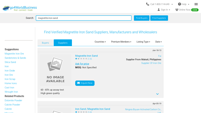 Magnetite Iron Sand Wholesale Suppliers, Manufacturers ...