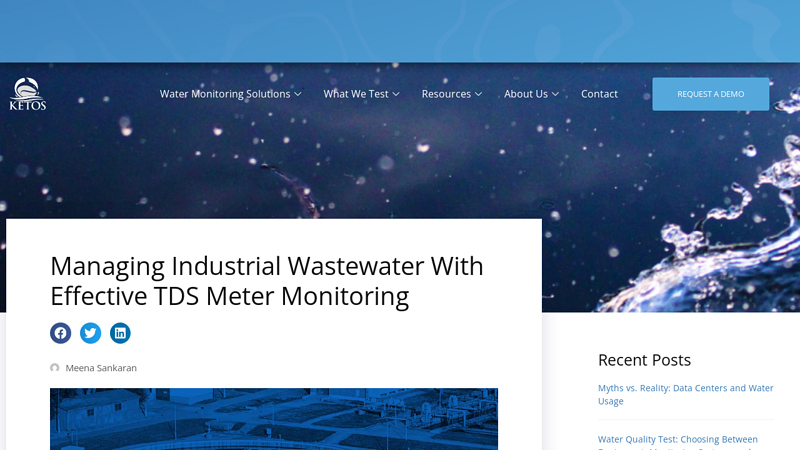 Managing Industrial Wastewater With Effective TDS Meter Monitoring