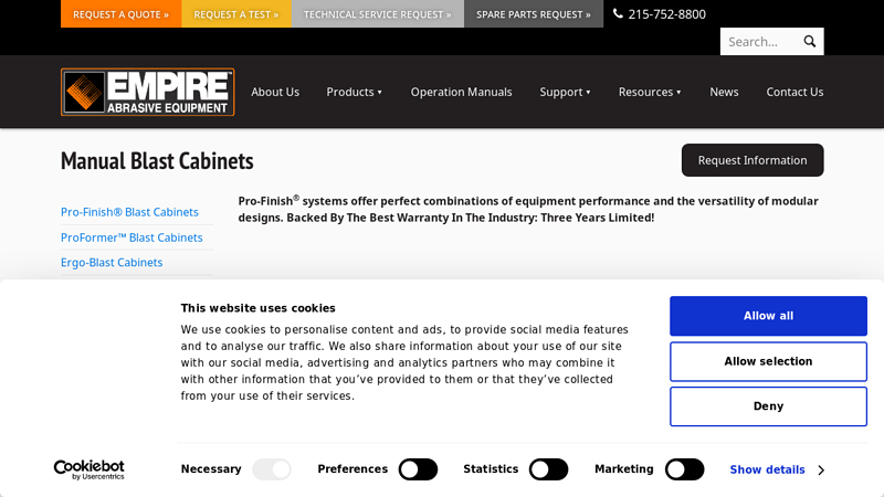 Manual Sandblast Cabinets
