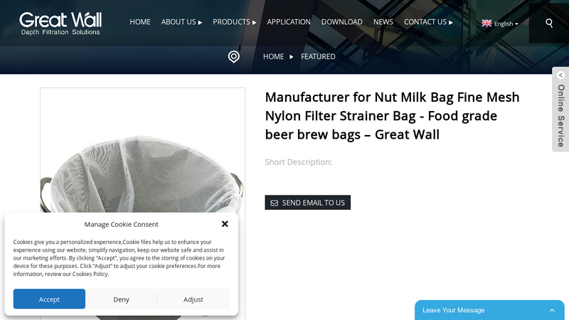 Manufacturer for Nut Milk Bag Fine Mesh Nylon Filter Strainer Bag