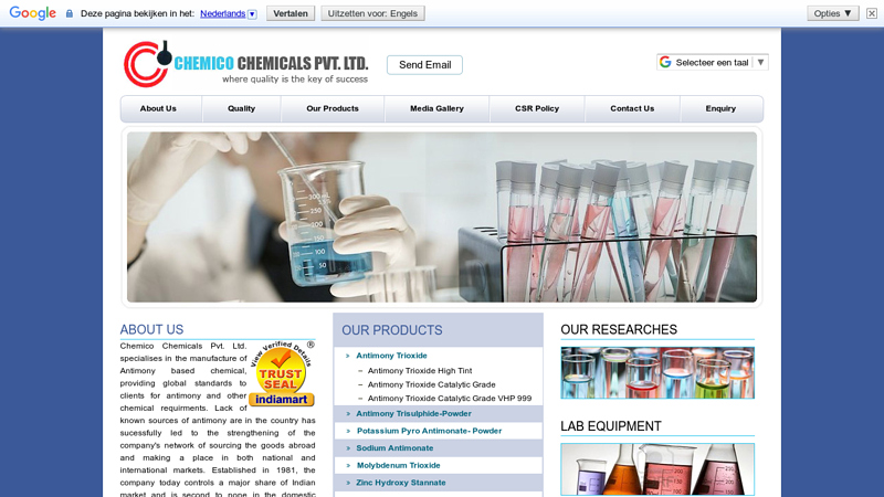 Manufacturer of Antimony Trioxide by Chemico Chemicals Private ...