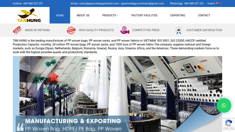 Manufacturer of PP Woven Bag, PP Woven Fabric