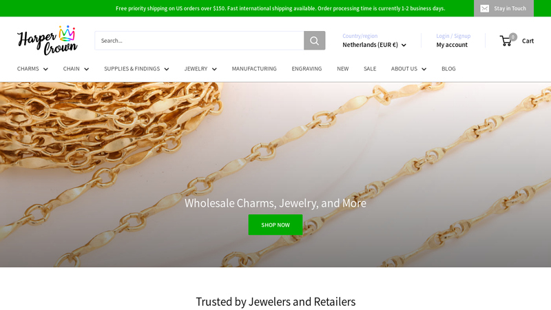 Manufacturer & Wholesaler of Chains, Charms, and More